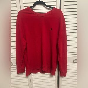 Ralph Lauren Red Thermal Long Sleeve Vintage